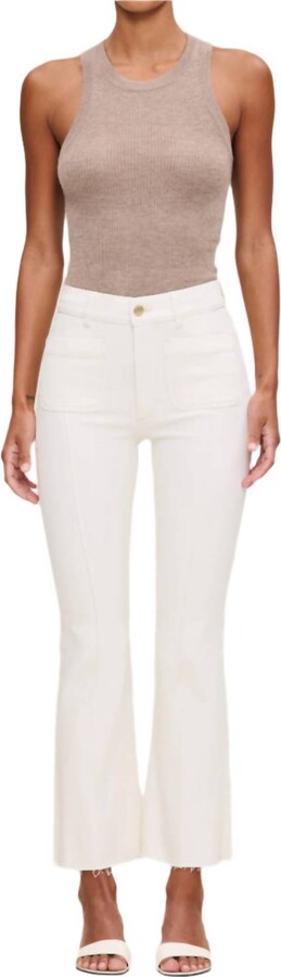 DL1961 - Women's Bridget Boot High Rise Instasculpt Denim Pants In Eggshell