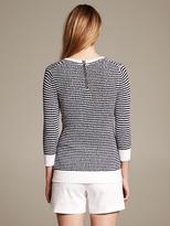 Thumbnail for your product : Banana Republic Striped Boucle Pullover