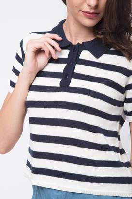 Movint Striped Crop Polo