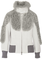 Thumbnail for your product : Marc Jacobs Shearling-trimmed alpaca-blend bomber jacket