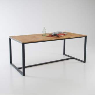 La Redoute La Hiba Solid Oak/Steel Dining Table (Seats 6-8)