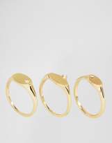 Thumbnail for your product : Pieces Gem Multi Pack Rings