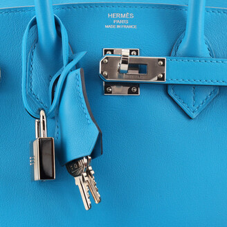 Hermes Birkin 25 Bleu Frida Swift Leather with Silver Palladium