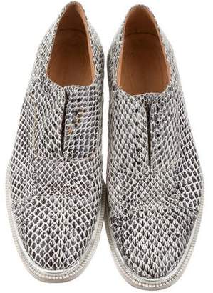 Barbara Bui Embossed Leather Oxfords