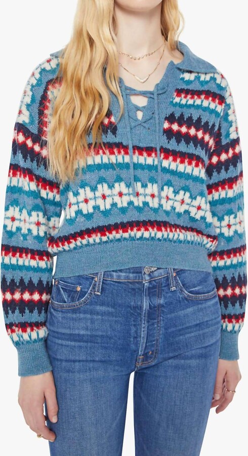 Mother The Lace Up Pull Jumper In Oh Really