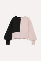 Thumbnail for your product : Vaara Maeve Cropped Color-block Cotton-blend Jersey Sweatshirt - Pink