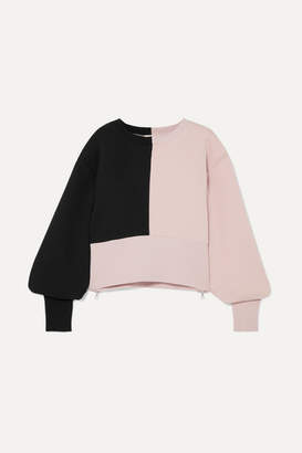 Vaara Maeve Cropped Color-block Cotton-blend Jersey Sweatshirt - Pink