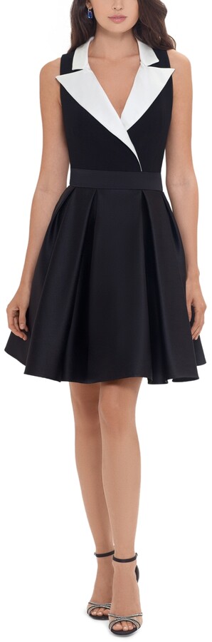 macy's black tuxedo dress