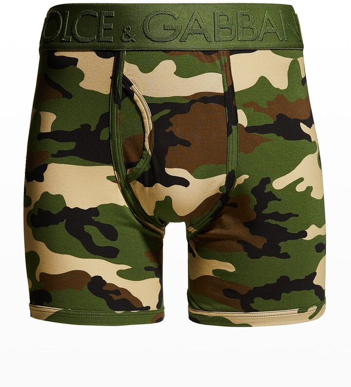 Naanle Autumn Maple Leaf Camouflage Army Military Camo Design Mens Boxer Briefs Man Underwear 