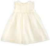 Thumbnail for your product : Luli & Me Sleeveless Lace-Trim Silk Organza Dress, Ivory, Size 3-24 Months