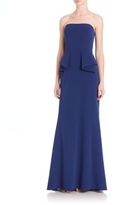 Thumbnail for your product : Aidan Mattox Strapless Peplum Bridesmaid Gown