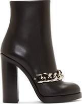 Thumbnail for your product : Givenchy Black Leather Silver Chain Mirta Boots