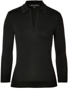 Thumbnail for your product : Ralph Lauren Black Label Cotton Top with Leather Elbow Patches