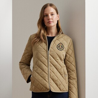 Ralph Lauren Crest-Patch Quilted Mockneck Jacket - ShopStyle Down \u0026 Puffer  Coats