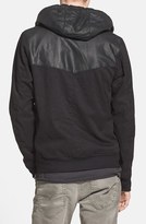 Thumbnail for your product : Zanerobe Zip Hoodie with Leather Trim (Online Only)
