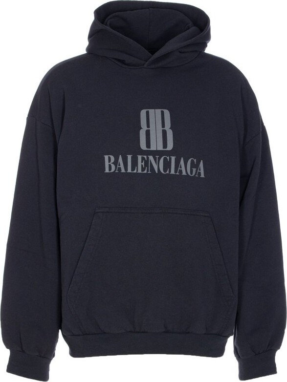 Balenciaga Nano Bb Faded Medium-Fit Hoodie