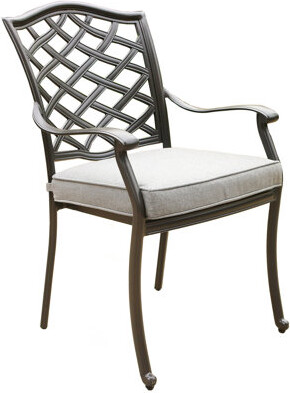 Banior Aluminum 6 Arm Chair Dining , 7, Blue - Frame, Weather- Rectangular Comfortable, To Sunlight And Fading