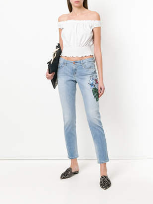 Cambio embellished cropped jeans