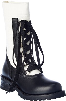 Christian Dior Diorland Lace-Up Leather Boot