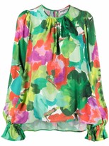 Thumbnail for your product : Essentiel Antwerp Abstract-Print Ruched-Detail Blouse