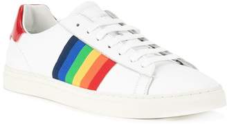 DSQUARED2 rainbow stripe low-top sneakers