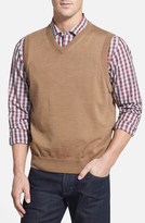 Thumbnail for your product : Thomas Dean Merino Wool V-Neck Sweater Vest