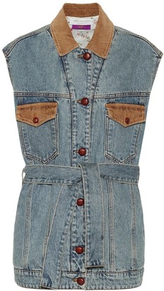 levi's vest sleeveless denim seamed