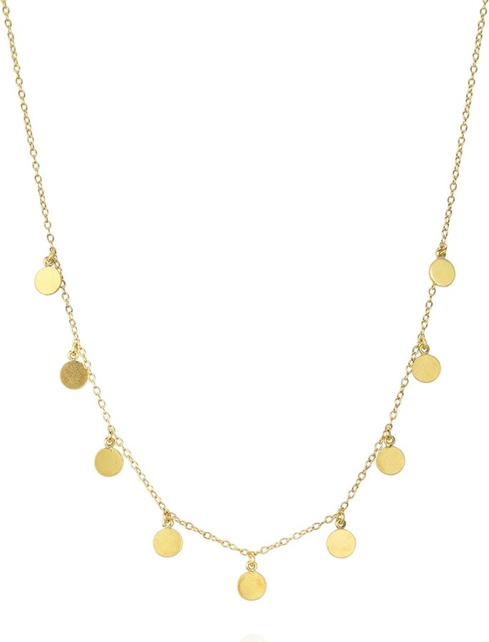 Mounir London Gold Shimmer Disc Necklace