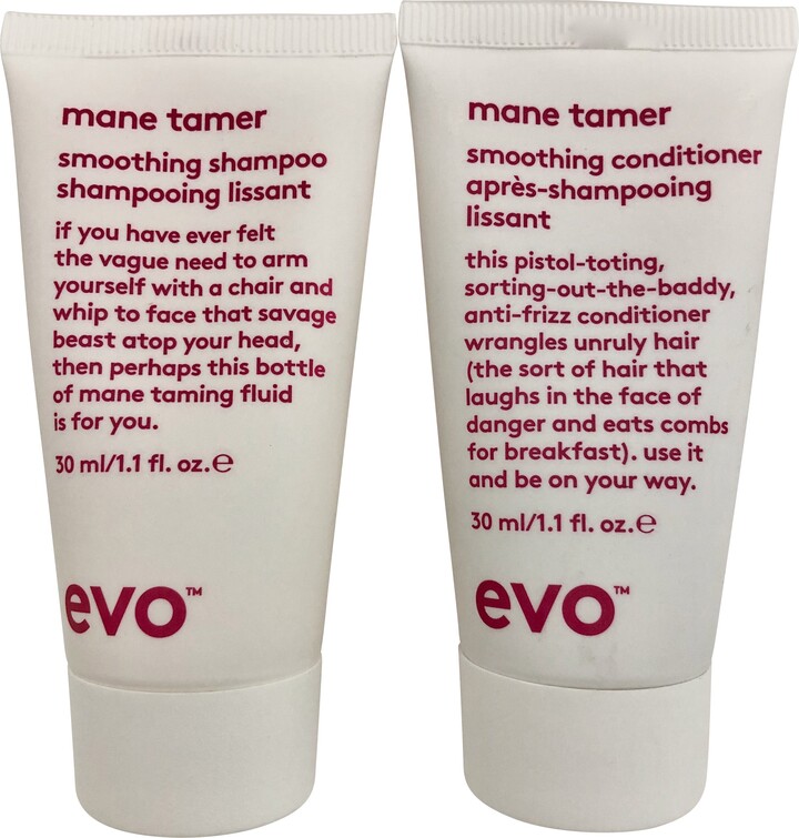 evo Mane Tamer Smoothing Shampoo & Conditioner Set 1.1 OZ Each