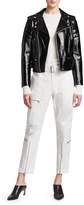 Thumbnail for your product : Helmut Lang Glossy Leather Cropped Biker Jacket