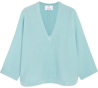 Allude Wool And Cashmere-blend Sweater - Sky blue