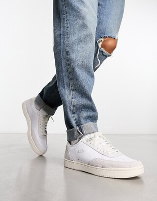 Nike Court Vintage premium trainers in white and grey ShopStyle
