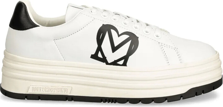 Love Moschino Logo-Print Trainers