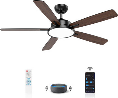 Nicotra 52" Smart Ceiling Fan with LED Lights APP/Remote with Alexa and Google Assistant