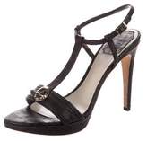 Thumbnail for your product : Christian Dior Embossed Leather Sandals