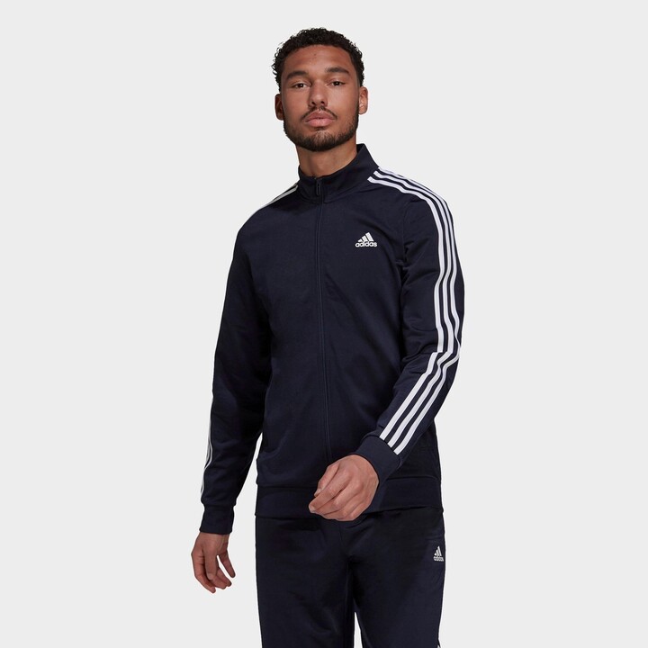 adidas Men's Primegreen Essentials Warm-Up 3-Stripes Track Jacket ...