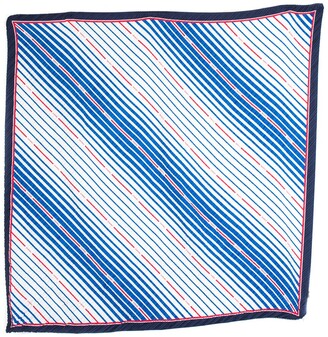 Chanel Pleated Stripe Silk Scarf