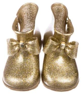 Mini Melissa Glitter Jelly Bow Boots