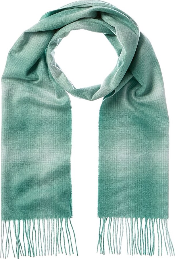 Amicale Cashmere Ombre Windowpane Cashmere Scarf