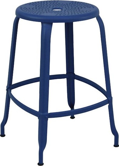Chaises Nicolle Nicolle Outdoor Bar & Counter Stool in Blue, Size: Counter Height