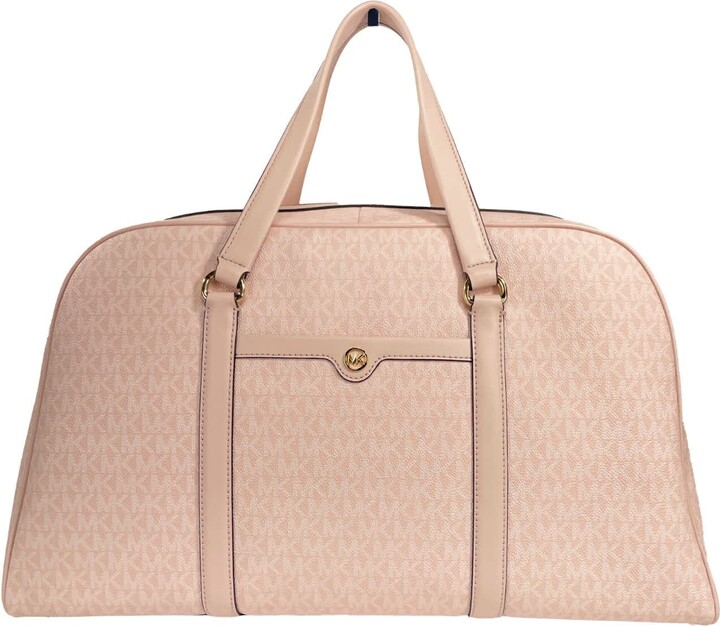 Michael Kors Travel Extra Large Powder Blush PVC Top Zip Weekender Luggage Women's Bag
