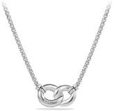 Thumbnail for your product : David Yurman Belmont Curb Link Double Link Necklace with Diamonds