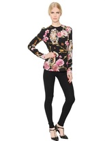 Thumbnail for your product : Dolce & Gabbana Floral Printed Stretch Viscose Cady Top