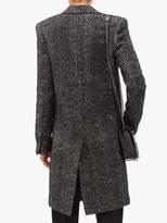 Thumbnail for your product : Saint Laurent Double-breasted Wool-blend Herringbone Coat - Womens - Black