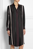 Thumbnail for your product : Maison Martin Margiela 7812 Maison Martin Margiela Striped silk-twill shirt dress