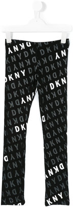 DKNY logo print leggings