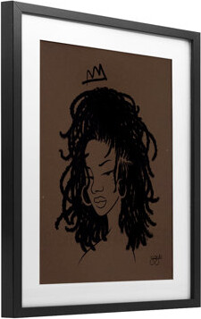 Ebern Designs Liz with Crown Portrait Framed Print Under Glass, design by Sierra Siler