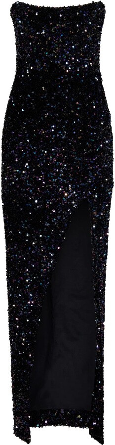 Balmain Glittered Ruched Dress - Farfetch