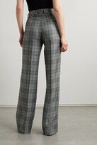 Thumbnail for your product : Akris Checked Cashmere And Mulberry Silk-blend Straight-leg Pants - Gray