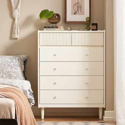 Refineroost Style White Solid Wood Storage Dresser